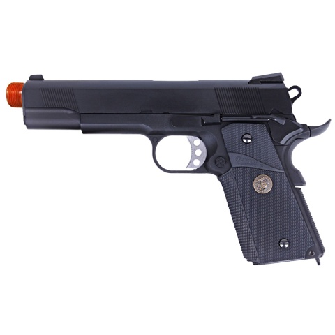 WE Tech 1911 Full Metal MEU Airsoft Gas Blowback Pistol - BLACK