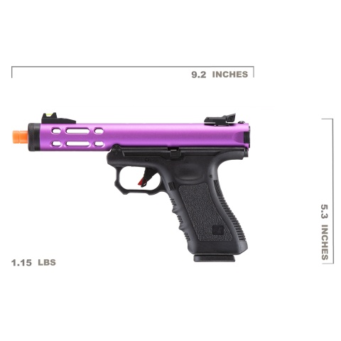 WE-Tech Galaxy G-Series Gas Blowback Airsoft Pistol (Color: Purple)