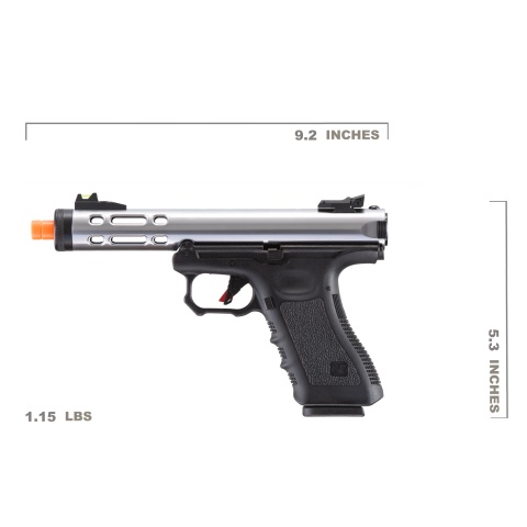 WE-Tech Galaxy G-Series Gas Blowback Airsoft Pistol (Color: Silver)