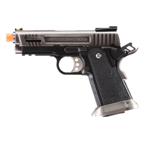 WE-Tech Hi-Capa 3.8 Full Auto Velociraptor Gas Blowback Pistol (Color: Black / Silver)