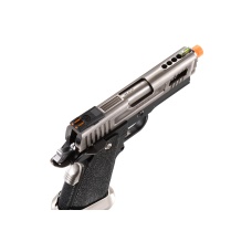 WE-Tech Hi-Capa 3.8 Full Auto Velociraptor Gas Blowback Pistol (Color: Black / Silver)
