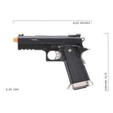 WE-Tech Hi-Capa 4.3 Allosaurus Gas Blowback Pistol (Color: Black)