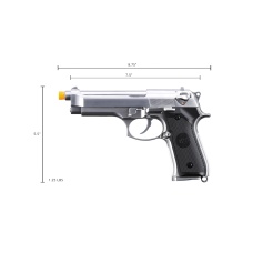 WE-Tech Full Metal M9 Tactical Gas Blowback Airsoft Pistol (Color: Silver)
