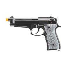 WE-Tech New System M92 Eagle Full Auto Airsoft Gas Blowback Pistol (Color: Black)