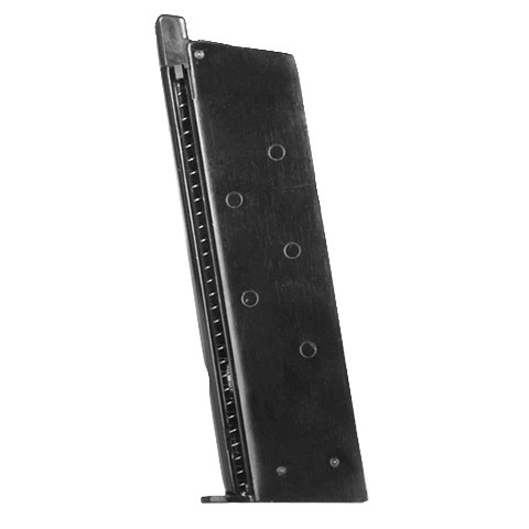 WE M1911 MEU Single Stack 15rd Airsoft Gas Blowback Magazine - BLACK