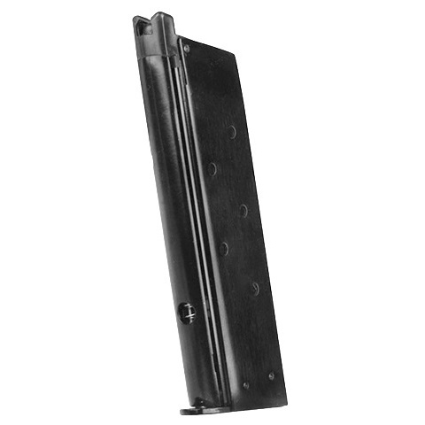 WE M1911 MEU Single Stack 15rd Airsoft Gas Blowback Magazine - BLACK