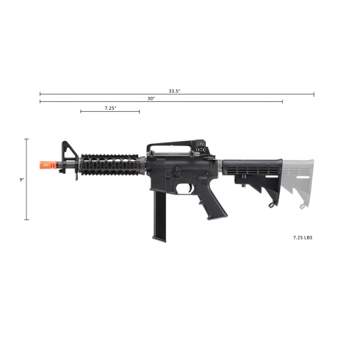 WE-Tech M4 CQB PCC Gas Blowback Airsoft Rifle (Color: Black)