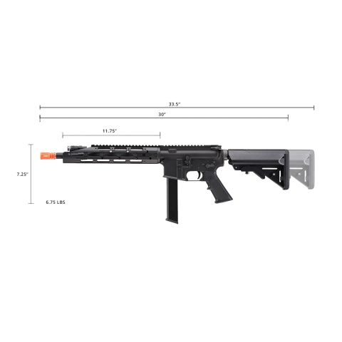 WE-Tech M4 RARS PCC Gas Blowback Airsoft Rifle (Color: Black)