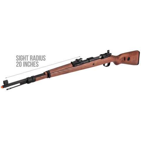 Double Bell WWII Kar 98k Bolt Action Gas Airsoft Rifle - WOOD