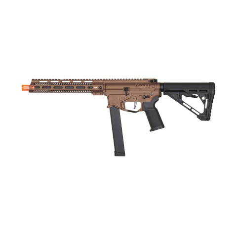 Zion Arms R&D Precision Licensed PW9 Mod 1 Long Rail Airsoft Rifle with Delta Stock (Color: Bronze)