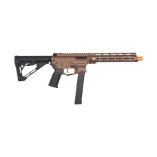 Zion Arms R&D Precision Licensed PW9 Mod 1 Long Rail Airsoft Rifle with Delta Stock (Color: Bronze)