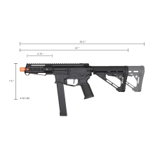 Zion Arms R&D Precision Licensed PW9 Mod 1 Airsoft Rifle with Delta Stock (Color: Black)