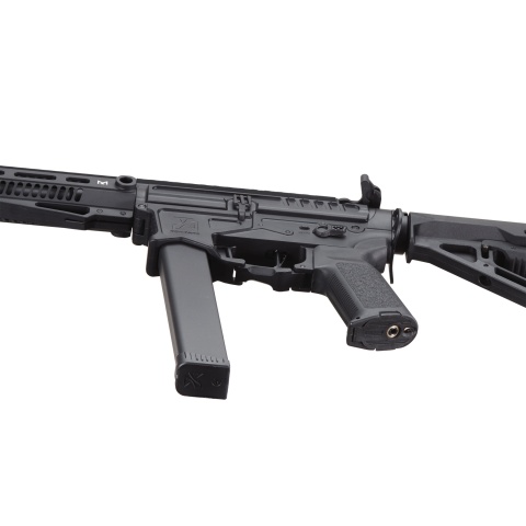 Zion Arms R&D Precision Licensed PW9 Mod 1 Airsoft Rifle with Delta Stock (Color: Black)