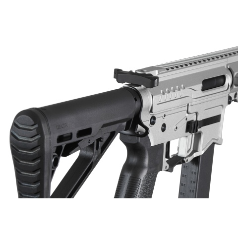 Zion Arms R&D Precision Licensed PW9 Mod 1 Airsoft Rifle with Delta Stock (Color: Grey)
