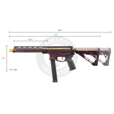 Zion Arms R&D Precision Licensed PW9 Mod 1 Long Rail Airsoft Rifle with Delta Stock (Color: Razorback)