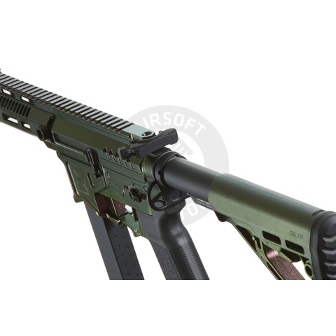 Zion Arms R&D Precision Licensed PW9 Mod 1 Long Rail Airsoft Rifle with Delta Stock (Color: Razorback)