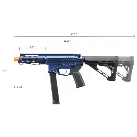 Zion Arms R&D Precision Licensed PW9 Mod 1 Airsoft Rifle with Delta Stock (Cerakote Color: Cobalt Blue)