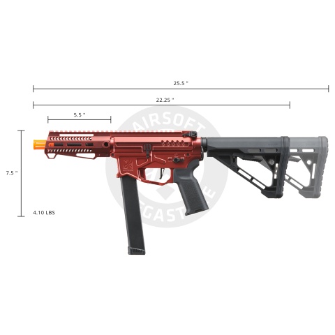 Zion Arms R&D Precision Licensed PW9 Mod 1 Airsoft Rifle with Delta Stock (Cerakote Color: Vulken Red)
