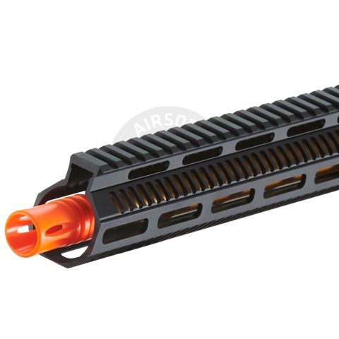 Zion Arms R15 Mod 1 Long Rail Airsoft Rifle with Delta Stock (Color: Black/Gold)