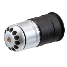 Lancer Tactical 96 Round CNC Aluminum Airsoft 40mm Gas Grenade Shell (Color: Silver / Black)