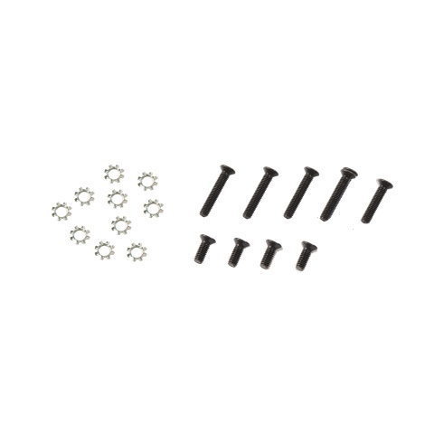 Lancer Tactical Steel Screw Set for TM Spec Version 2 Gearboxes (Color: Black)