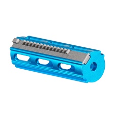 Lancer Tactical 14 Teeth Reinforced Aluminum Full Stroke Piston with CNC Half Steel Teeth (Color: Blue)