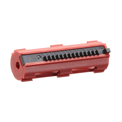 Lancer Tactical 14 Teeth Reinforced Polycarbonate Full Stroke Piston with Steel Half Teeth (Color: Red)