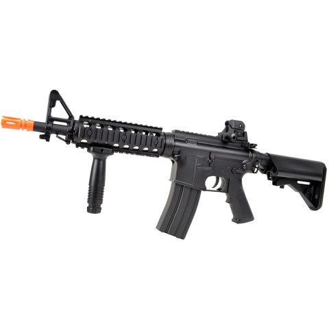 300 FPS CYMA M4 CQB RIS CM206 LPEG AEG Polymer Airsoft Rifle - BLACK