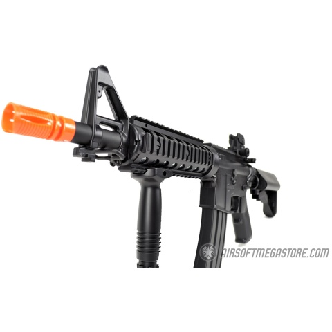 300 FPS CYMA M4 CQB RIS CM206 LPEG AEG Polymer Airsoft Rifle - BLACK
