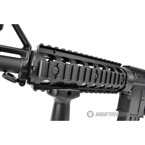 300 FPS CYMA M4 CQB RIS CM206 LPEG AEG Polymer Airsoft Rifle - BLACK
