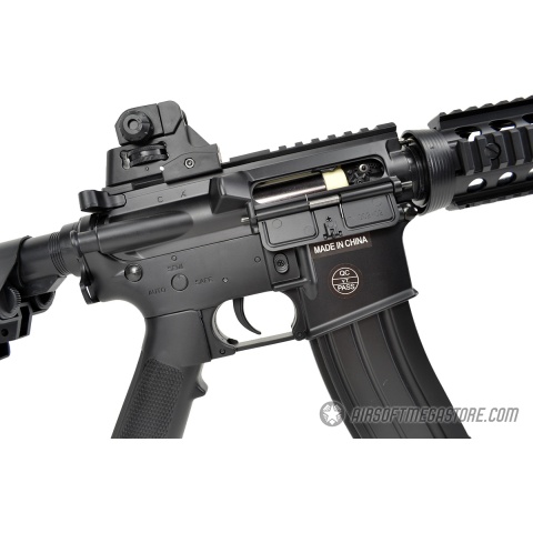 300 FPS CYMA M4 CQB RIS CM206 LPEG AEG Polymer Airsoft Rifle - BLACK