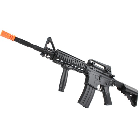 320 FPS CYMA M4 RIS CM207 LPEG AEG Polymer Airsoft Rifle - BLACK - DISCONTINUED