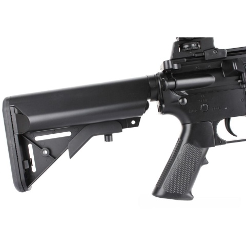 320 FPS CYMA M4 RIS CM207 LPEG AEG Polymer Airsoft Rifle - BLACK - DISCONTINUED