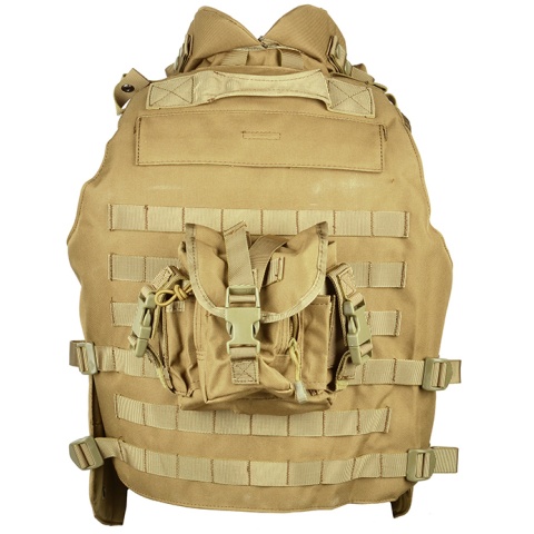 AMA 600D MOLLE Interceptor Body Armor OTV Plate Carrier - TAN - (DISCONTINUED)