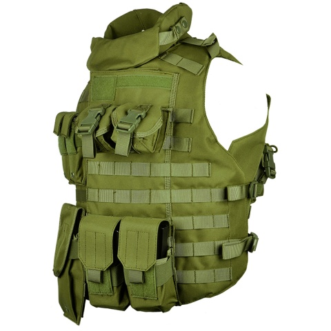 AMA 600D MOLLE Interceptor Body Armor OTV Tactical Vest (OD Green) - (DISCONTINUED)