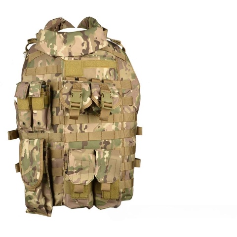 AMA 600D MOLLE Interceptor Body Armor OTV Plate Carrier - LAND CAMO - (DISCONTINUED)