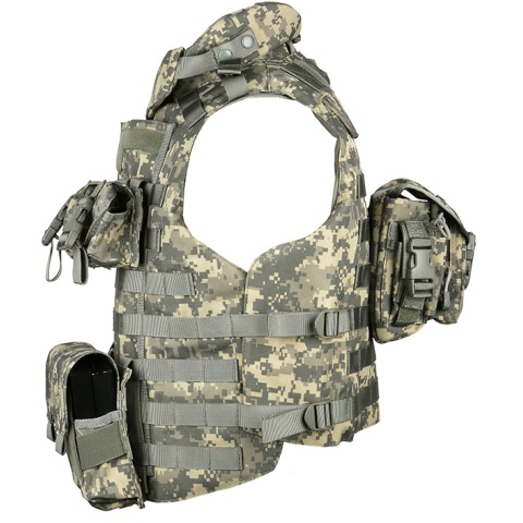 AMA 600D MOLLE Interceptor Body Armor OTV Plate Carrier - ACU - (DISCONTINUED)