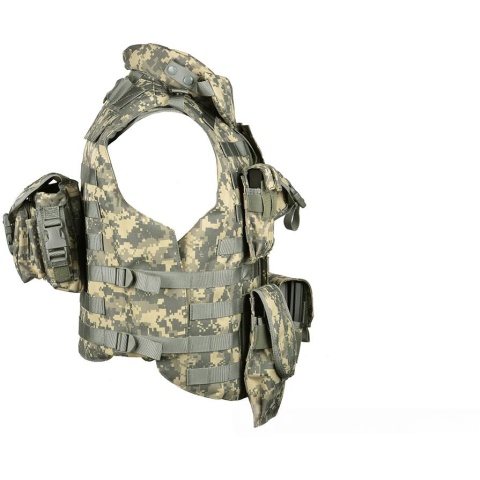 AMA 600D MOLLE Interceptor Body Armor OTV Plate Carrier - ACU - (DISCONTINUED)