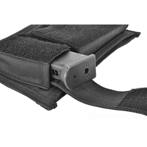 AMA 600D Tactical MOLLE Admin Panel w/ Pistol Magazine Pouch - BLACK