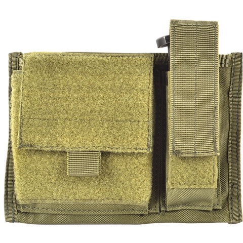 AMA 600D Tactical MOLLE Admin Panel w/ Pistol Magazine Pouch - OD