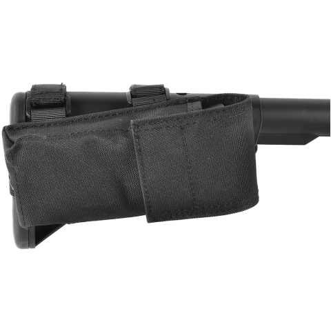 AMA 600D M4/M16 Single Rifle Buttstock Magazine Battery Pouch - BLACK
