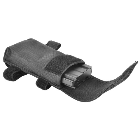 AMA 600D M4/M16 Single Rifle Buttstock Magazine Battery Pouch - BLACK