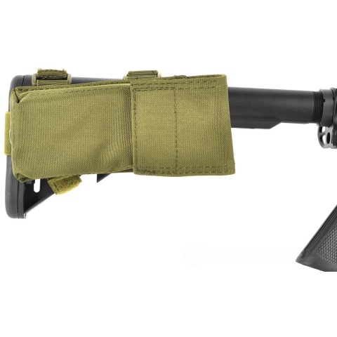 AMA 600D M4/M16 Single Rifle Buttstock Magazine Battery Pouch - OD