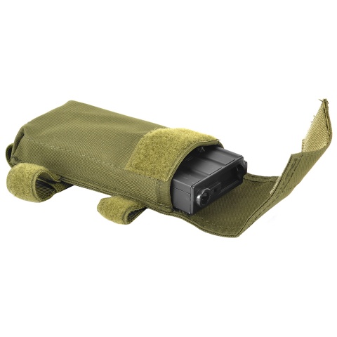 AMA 600D M4/M16 Single Rifle Buttstock Magazine Battery Pouch - OD