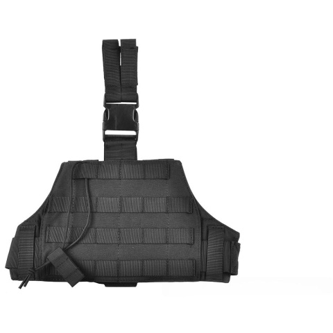 AMA 600D Tactical Triangular Drop Leg MOLLE Panel Platform - BLACK