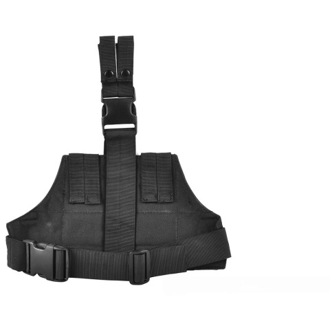 AMA 600D Tactical Triangular Drop Leg MOLLE Panel Platform - BLACK