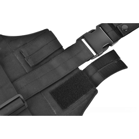 AMA 600D Tactical Triangular Drop Leg MOLLE Panel Platform - BLACK