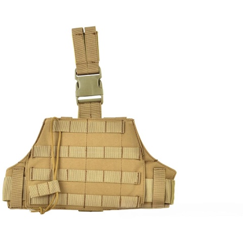 AMA 600D Tactical Triangular Drop Leg MOLLE Panel Platform - TAN