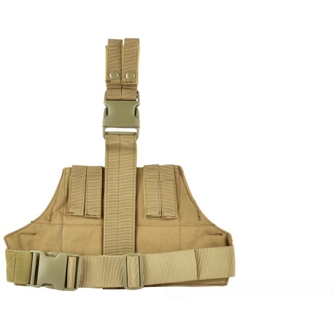 AMA 600D Tactical Triangular Drop Leg MOLLE Panel Platform - TAN