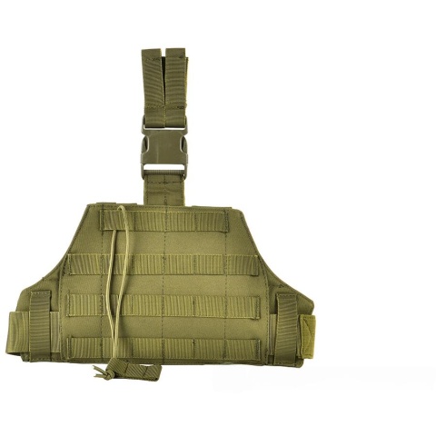 AMA 600D Tactical Triangular Drop Leg MOLLE Panel Platform - OD GREEN